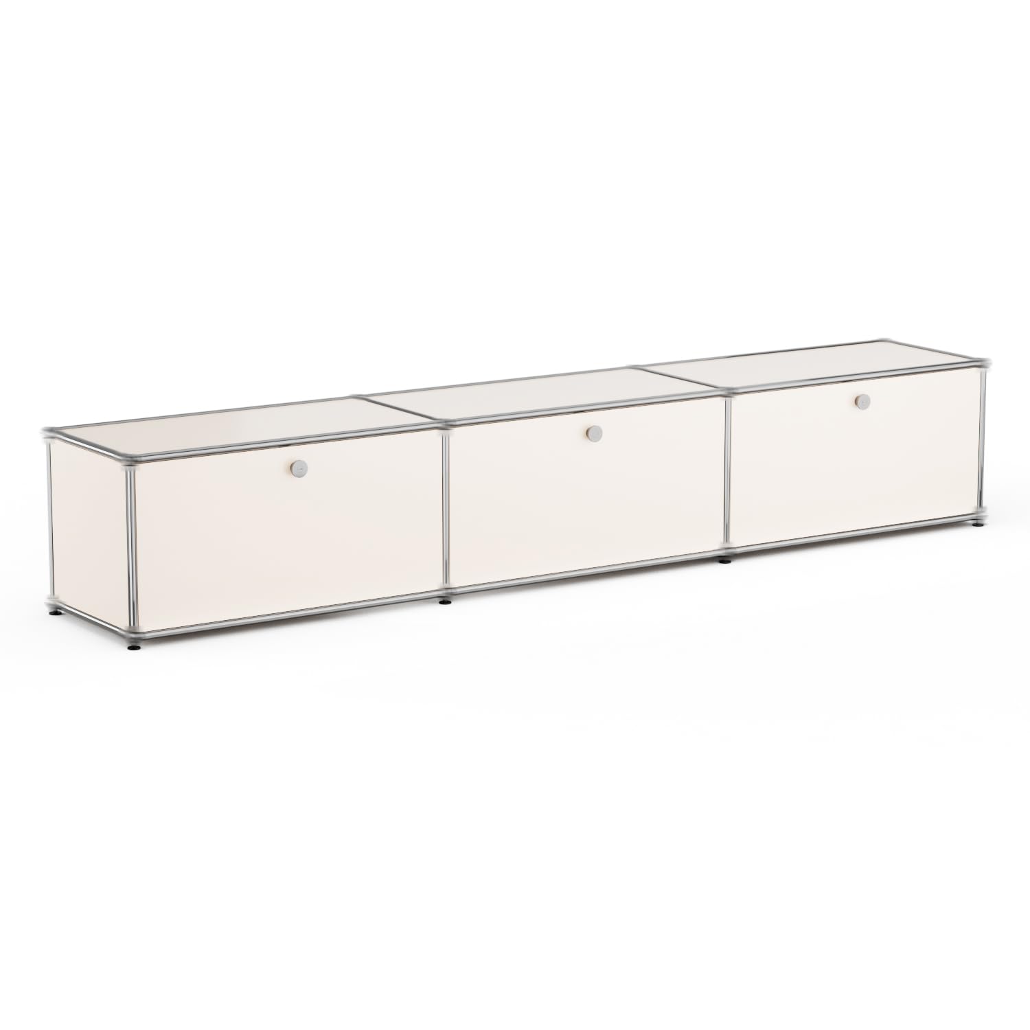 Modern White Storage Cabinet Pantry 90"W for Home & Office