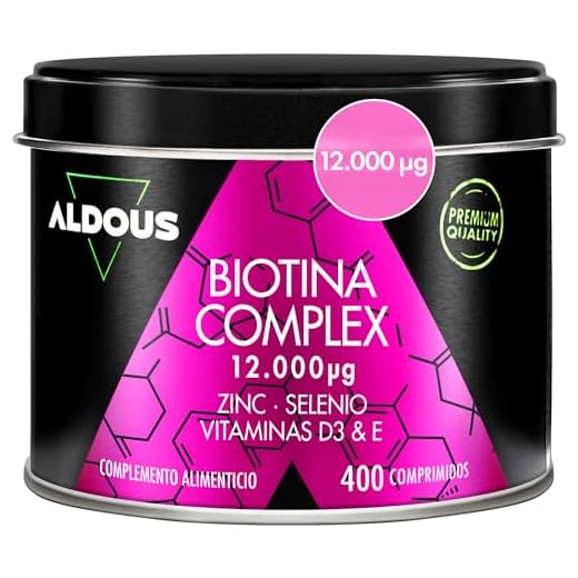 Biotina 12000 mcg | 400 Días de Máxima Dosis para Crecimiento de Cabello | Biotin, Zinc, Selenio, Vitamina D3 y Vitamina E | Biotina para el Cabello, Piel y Uñas | Crece Pelo - Vitaminas Pelo y Uñas