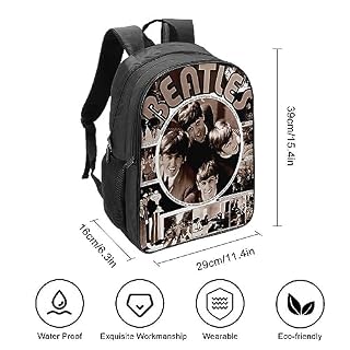 CSTAL The Beatles Garcon Filles Sac École Sac A Dos Rock Band Grande Capacité Cartable Sac A Dos College Pour Adolescents Sac A Dos Scolaire Pour Cartable Enfant 16inch - Les Beatles, Paul McCartney, John Lennon, RIngo Starr, George Harrison CSTAL The Beatles Garcon Filles Sac École Sac A Dos Rock Band Grande Capacité Cartable Sac A Dos College Pour Adolescents Sac A Dos Scolaire Pour Cartable Enfant 16inch – Image 4