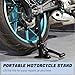 Motorcycle Portable Stand Rear Motorcycle Stand Front and Rear Stainless Steel - Fifth Generation for Most Motorcycle Dirt Bike Wheels