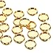 PATIKIL 19mm Plastic Book Binding Discs, 22 Pack Discbound Expansion Discs Plating Round Binder Rings for DIY Notebook Planner, Golden