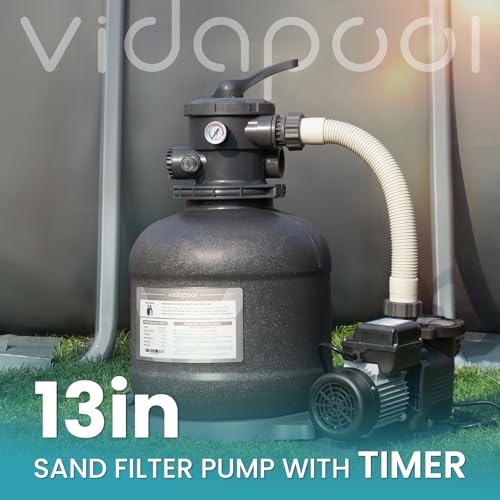 Image of 13 inch Sand Filter Pump for Above Ground Pool with Timer