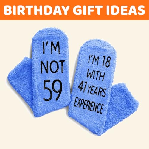 HAPPYPOP Birthday Gifts for Seniors - Socks for Mom Dad, Ideal Gifts for 51 52 53 54 55 56 57 58 59 60 Year Old Women Men 6