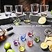 LOBUBT 12 Pack Shot Glasses Set,1.6 oz Shot Glass with Heavy Base,Colorful Shot Glasses Funny Gift Ideas Small Glass Cups for Liqueur Spirits Bar Party Favor Housewarming Gift