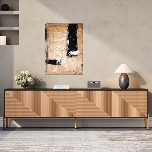 SACOOL 179 x 35 x 53,5 cm, moderno mueble de TV, soporte de TV, soporte de TV más bajo. Diseño único en bloque de colores