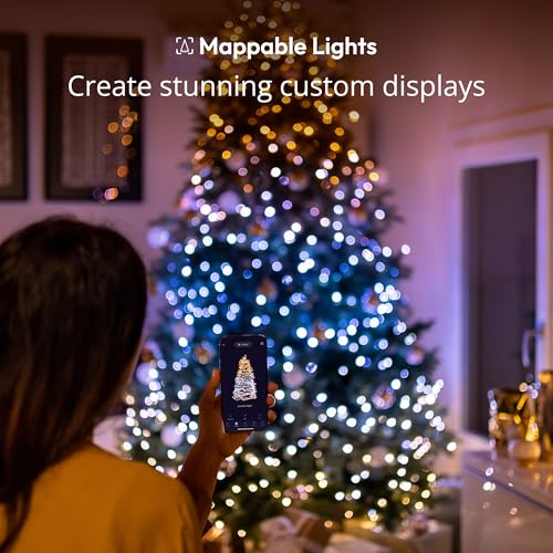 Image of Twinkly Strings 400 White LED 105ft Light String Black Wire Indoor /Outdoor