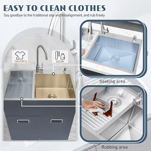 Fregadero de cocina con baúl ideal para optimizar el espacio del balcón 5