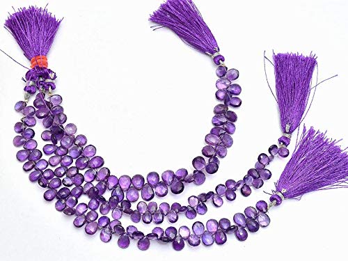 Améthyste africaine perles briolette poire pour offrir un bijou chargé d'histoire