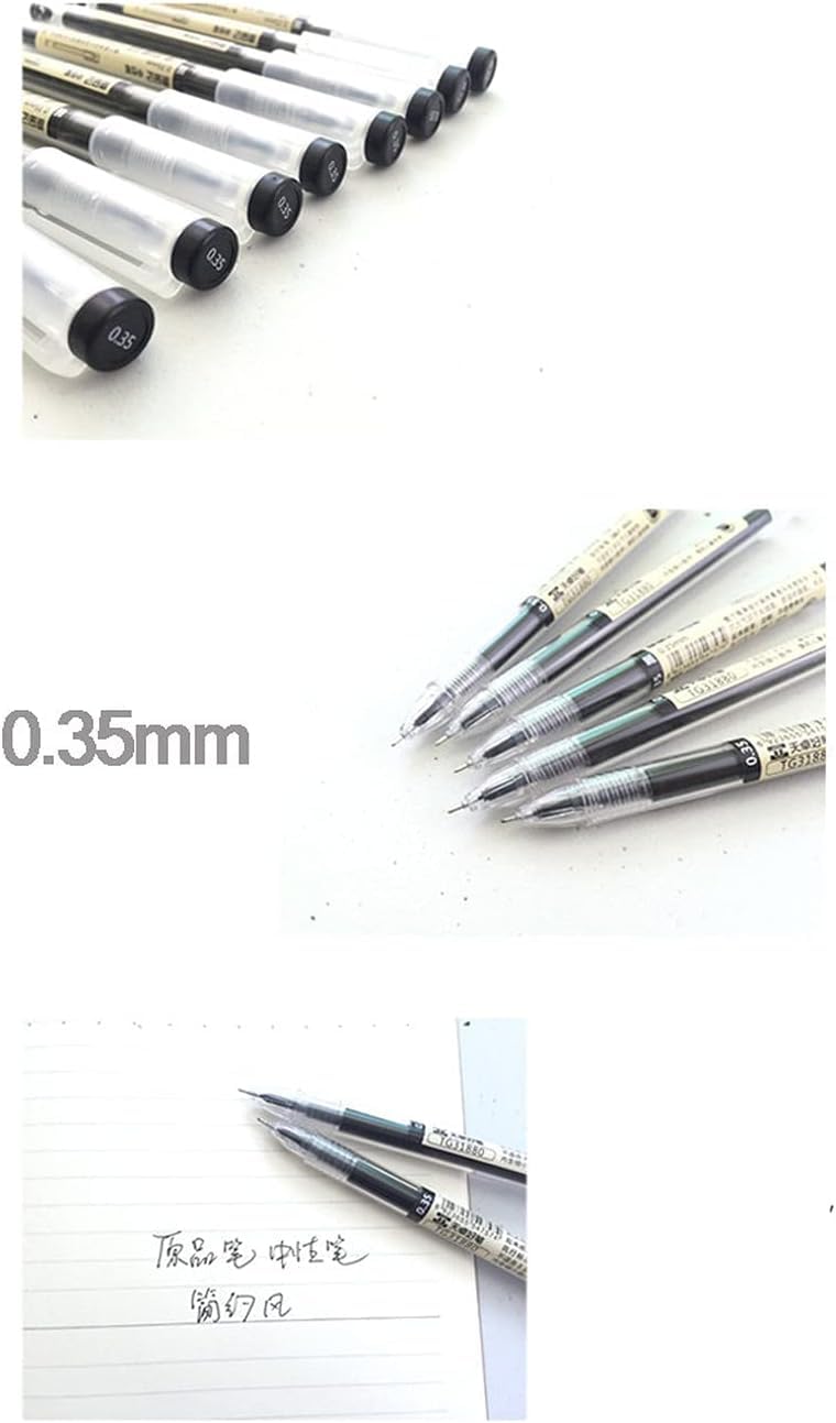 3Pcs Japanese Gel Pen Black Ink Maker Pen School Office Student Exam Writing Stationery Supplies Durable Gel Ink Rollerball Pens (0.35mm) - Image 2