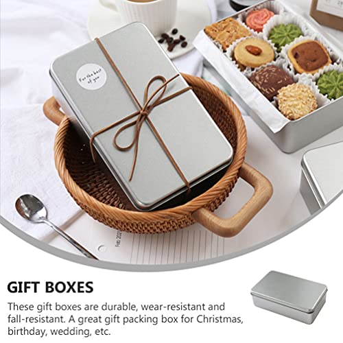 Cabilock 2 Pzas Lata de Té Latas de Metal Rectangulares Caja de Lata Vacía Café Especia Lata de Metal Frasco de Hierbas… - Imagen 3