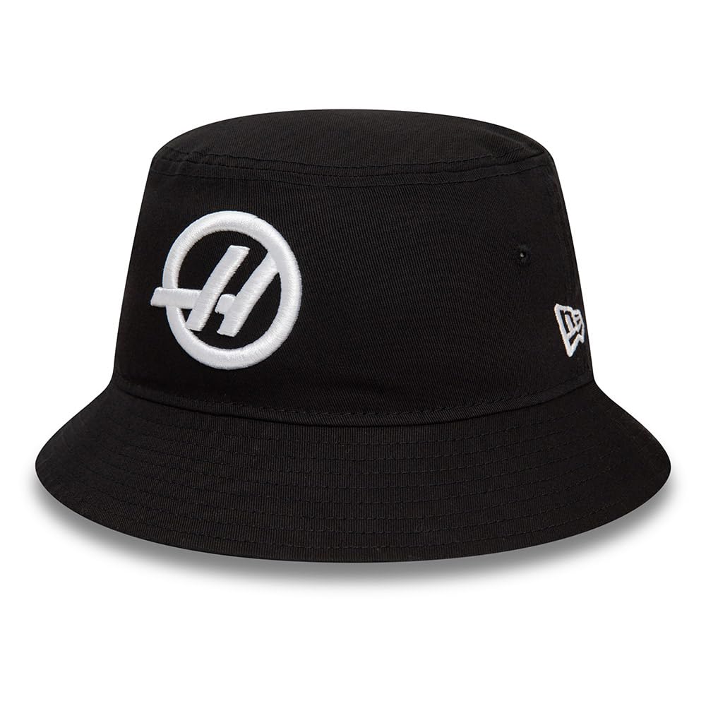 MoneyGram Haas F1 Team Black Tapered Bucket Hat Official Merchandise (UK, Alpha, L, Black)
