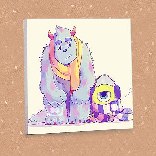 DIY Cartoon Monsters Inc Carteles de Pared Pintura Digital por números Monsters University decoración del hogar para niños