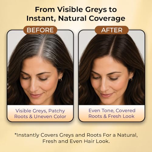 Image of Sanfe QuickTint Instant Hair Color Powder - 20gm | Mess-Free Instant Touch-Ups | Hair Color Powder | Grey Hair Coverage | Hair Colour Black & Dark Brown | Beard Colour