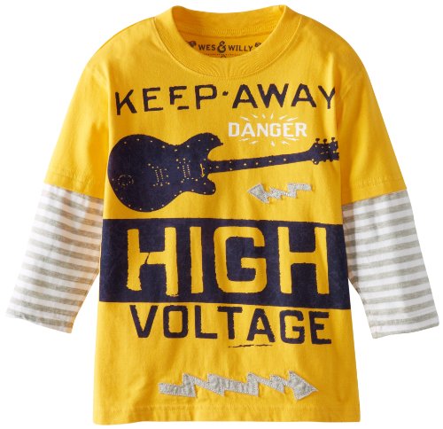 Wes & Willy Camiseta infantil 2 em 1 de alta tensão, Fritura, 3T