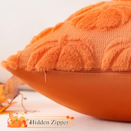 JOTOM Orange Pumpkin Fall Cushion Covers 40x60cm Soft Plush Faux Fur Autumn Thanksgiving Decorative Throw Pillow Covers Pillow Case for Home Bedroom Couch Sofa Decor (Orange) - Cosy Home Interiors JOTOM Orange Pumpkin Fall Cushion Covers 40x60cm Soft Plush Faux Fur Autumn Thanksgiving Decorative Throw Pillow Covers Pillow Case for Home Bedroom Couch Sofa Decor (Orange) - Image 2