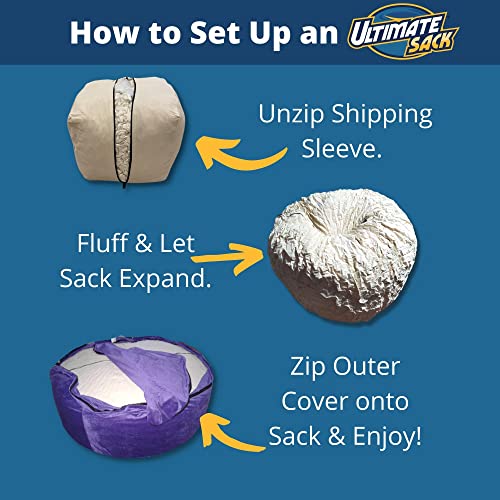 Ultimate Sack Bean Bag Chairs In Multiple Sizes And Colors: Giant Foam-Filled Furniture - Machine Washable Covers, Double Stitched Seams, Durable Inner Liner. (5000, Camel Suede) #TOP6