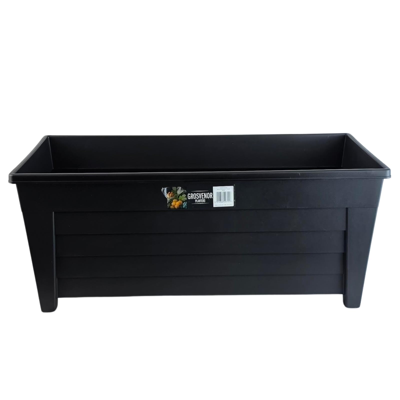 Easy Shopping® Black Large Grosvenor Trough 55cm Long Plant Pot Flower Planter Ideal for Home Office Balconies Gardens Greenhouses & Patios & Park (2) - 4