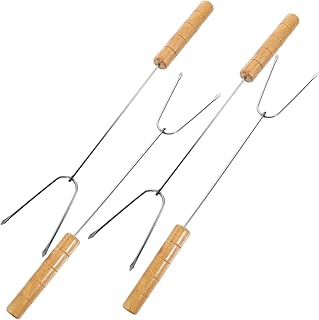 FUNOMOCYA 4 Pçs Placa De Churrasco Churrasqueira Ao Ar Livre Acampamento Churrasqueira Ao Ar Livre Kegerator Carne Garfo Espetos Espeto Para Churrasco Espetos De Aço Inoxidável Espetos