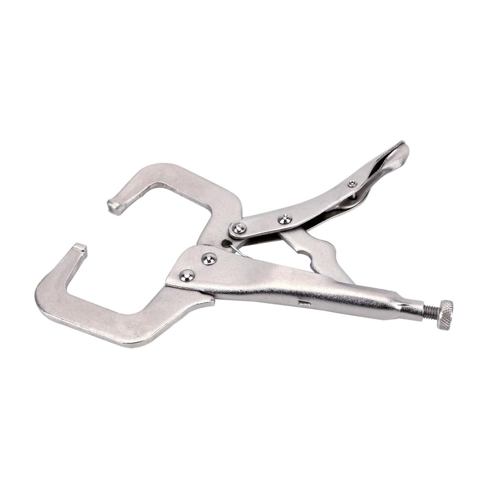 Lmrxofe One Color Alloy Steel Locking C Clamp Pliers - Versatile Swivel Grip Vise For Woodworking, Welding, And Diy Projects - 1Pcs