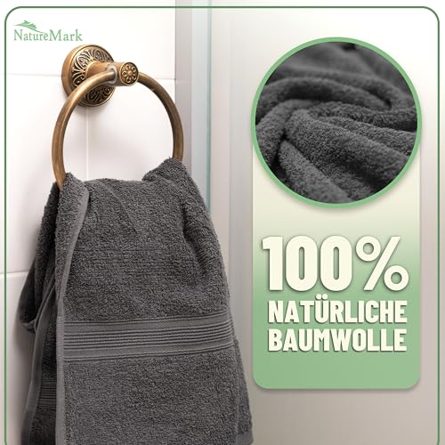 Green Mark Handtuch-Set mit 10 Teilen – 100% Baumwolle – 4 Handtücher 50 × 100 cm, 2 große Duschtücher 70 × 140 cm… – Ansicht 3