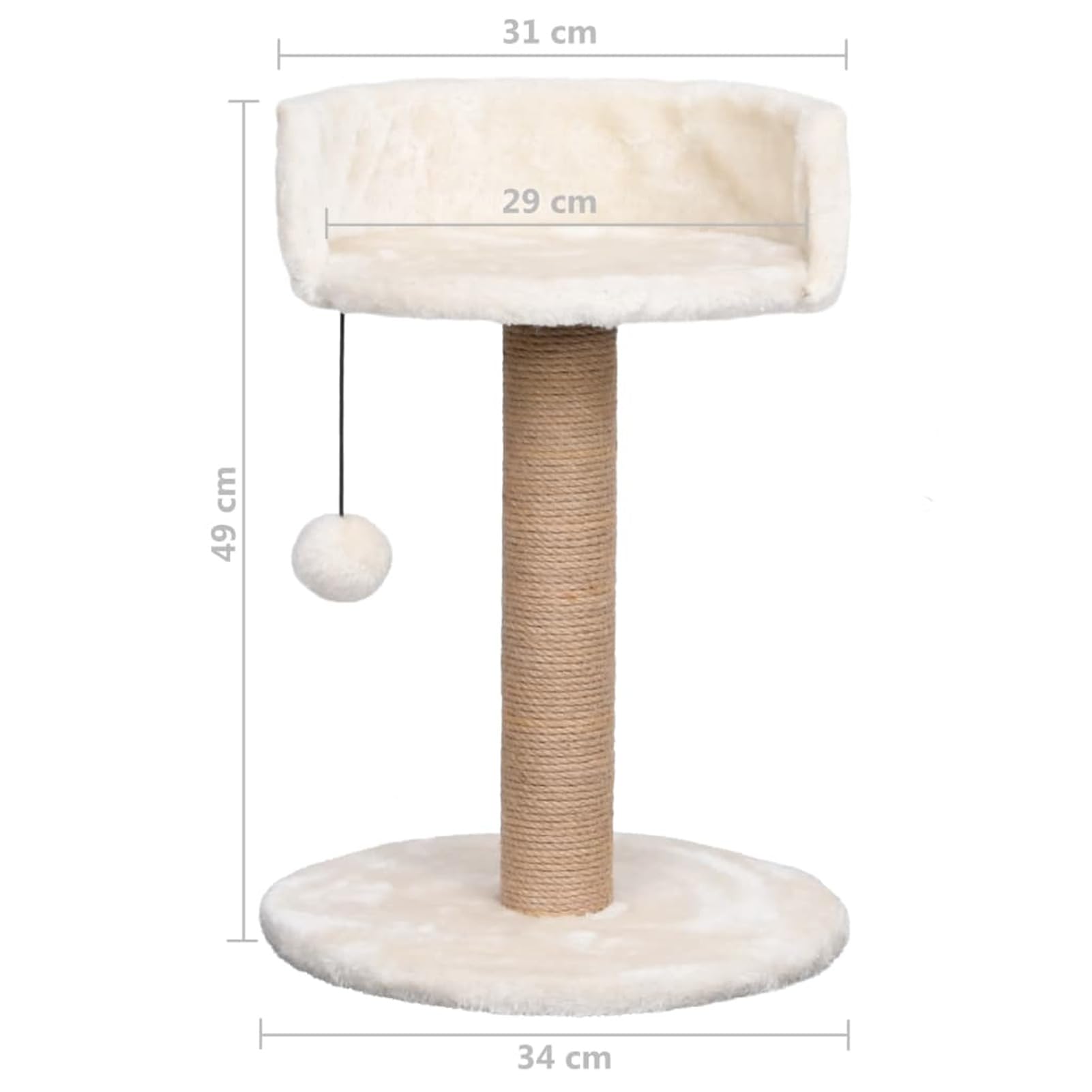 Homgoday Albero tiragraffi con palo tiragraffi da 49 cm, in alghe marine, torre tiragraffi a torre, casa per arrampicata per gatti multilivello, centro attività per gatti da interno