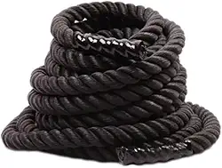 Corda Naval 9m de comprimento 38mm de espessura para Exercícios Academia Cross com Proteção Mãos Premium Rubber Fit