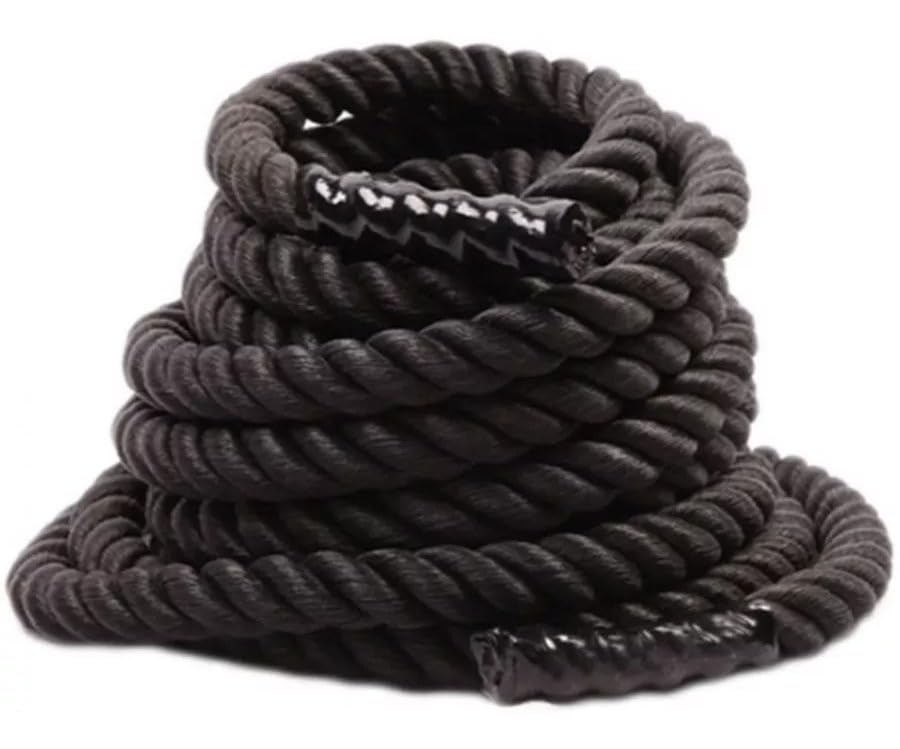 Corda Naval 9m de comprimento 38mm de espessura para Exercícios Academia Cross com Proteção Mãos Premium Rubber Fit