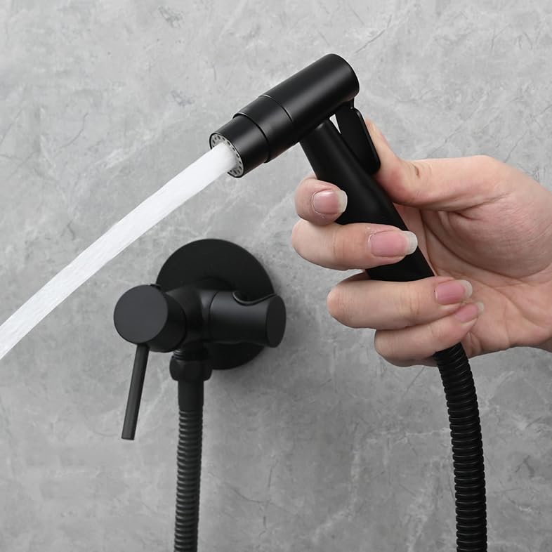 Bidet spray negro LWX para solucionar la limpieza de baño 3