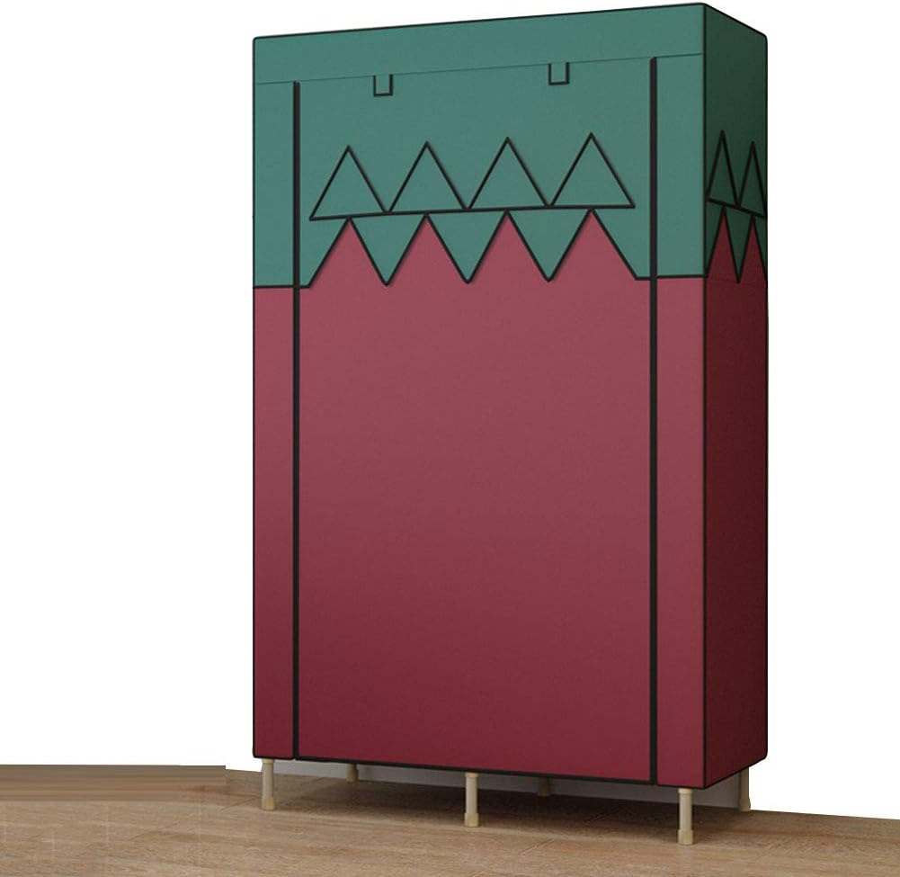 Wardrobe Closet Portable, with Zipper Clothes Closet Waterproof Steel Pipe Wardrobe Storage with Non-Woven Fabric Wardrobe Fabric Cabinet,Style 3_85x50x190cm/33x19x74in