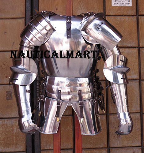 NauticalMart Medieval Knight Cuirass Armor Breastplate Front & Back Silver