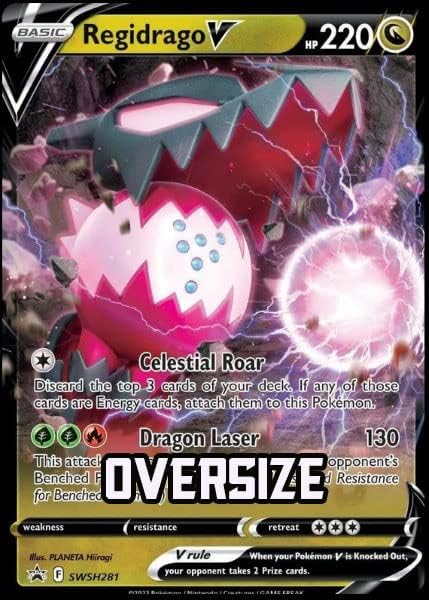 Pokemon - **Jumbo** Regidrago V - SWSH281 -Crown Zenith - Black Star Promo - Oversize Card