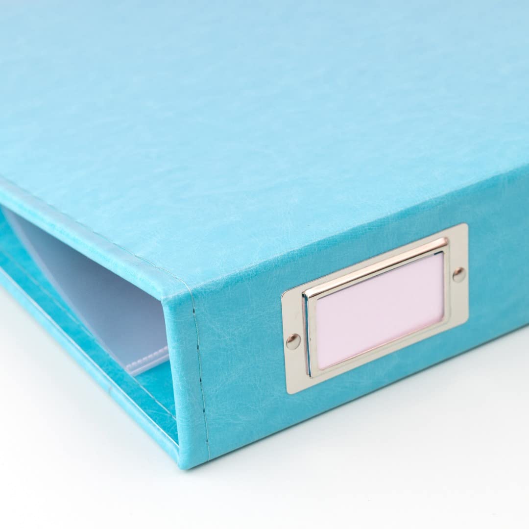 We R Memory Keepers Álbum de Anillas (Piel x 30,4 cm Aqua, Acrílico, 34.79x39.11x6.85 cm