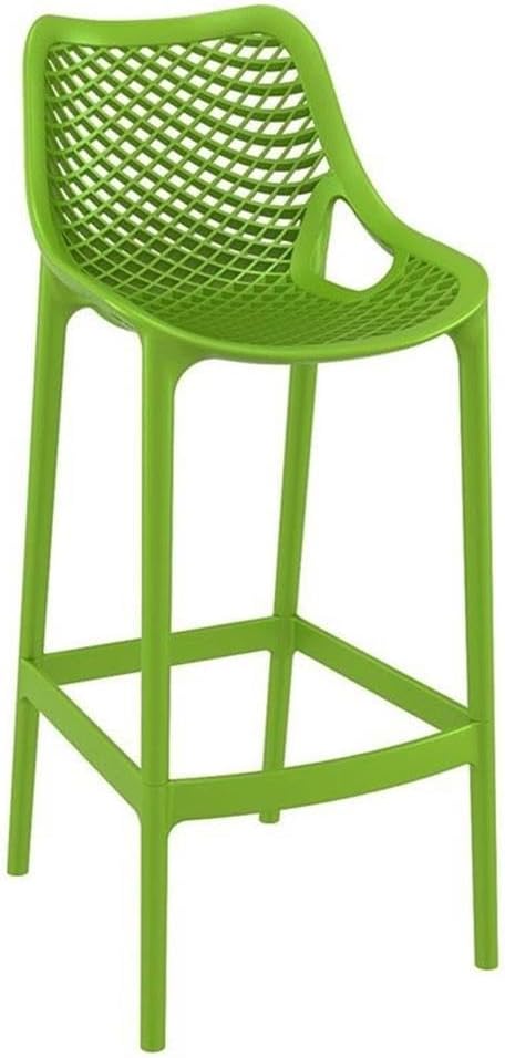 Home Square Patio Bar Stool in Tropical Green - Set of 2