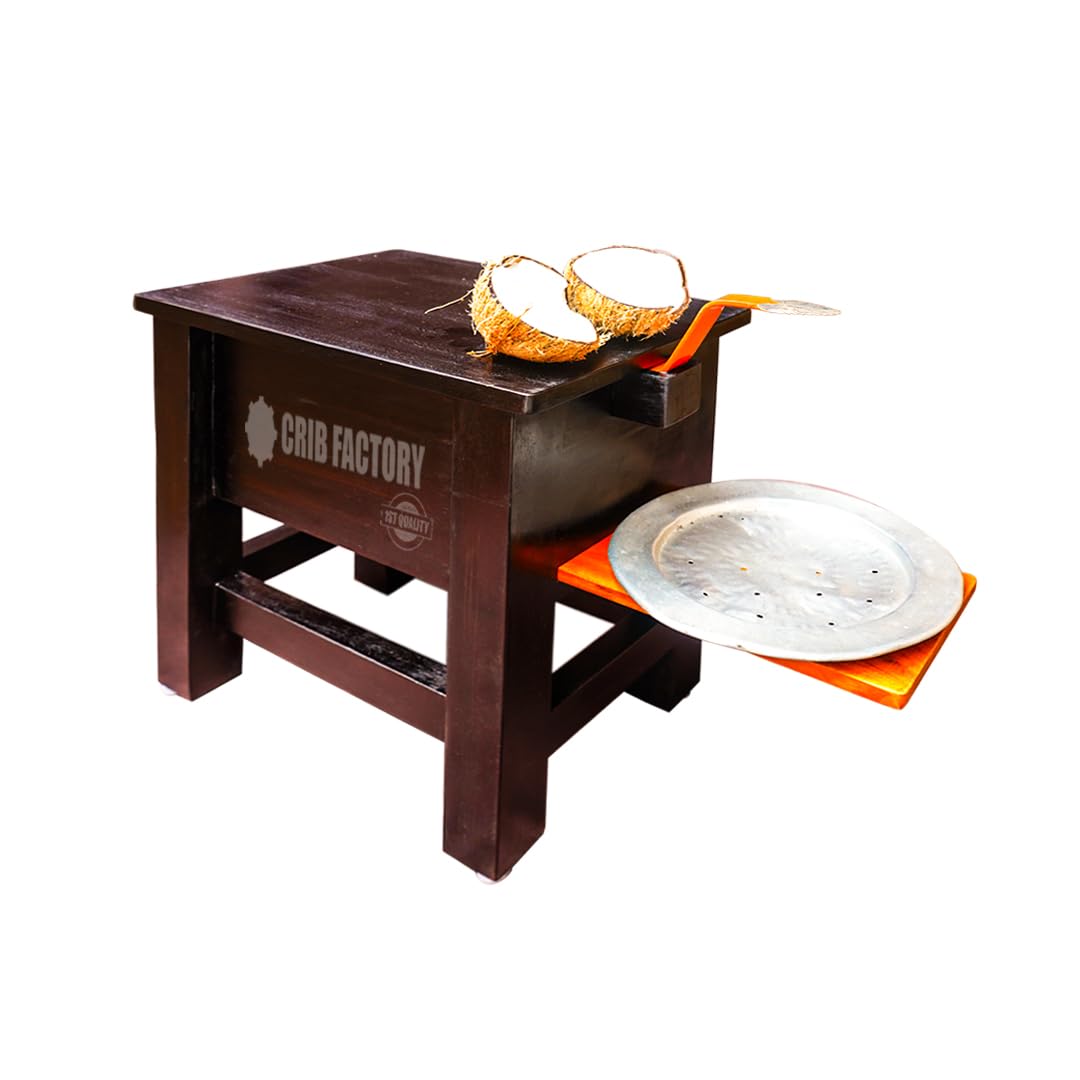 crib factory | Wooden COCUNUT Scraper with Stool | Foldable CHIRAVA