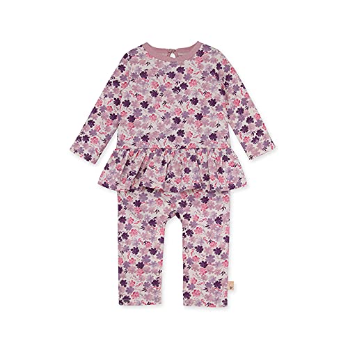 Image of Burt's Bees Baby Baby Girls Romper - 100% Organic Cotton, One-Piece Shortall Girl Outfit