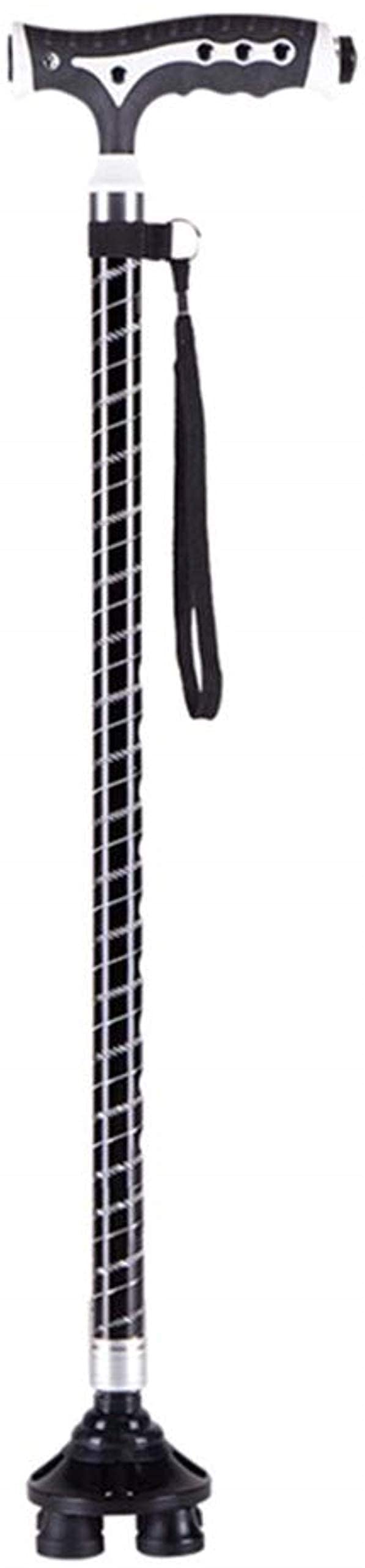 Bastón para Caminar, muletas para Caminar, Bastones Ligeros de aleación de Aluminio con luz LED, Mango ergonómico, 10 Niveles de Altura Ajustables para Hombres o Mujeres Mayores, bastón para