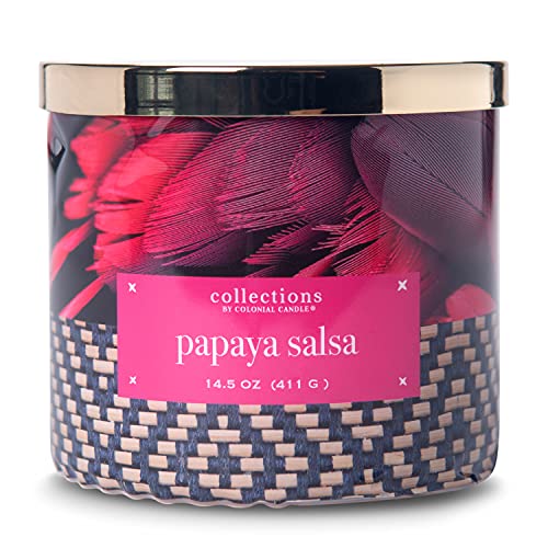 Bougie parfumée Papaya Salsa Colonial Candle 3 mèches 411g