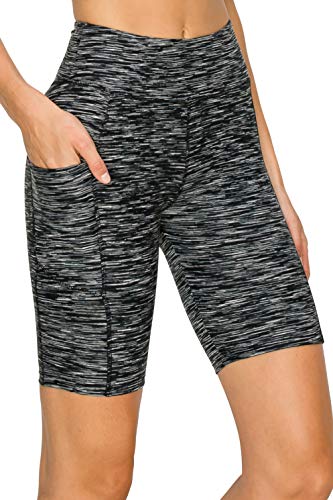 Image of ALWAYS Women's High Waist Bike Shorts - Athletic Workout Tummy Control Stretch Running Yoga Pants