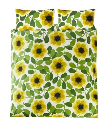 Orla Kiely Bedding - Giant Water Lily 100% Cotton Duvet Cover Set - Lemon Twist (Super King (260cm x 220cm)) - Image 2