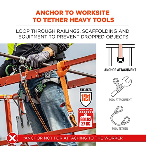 Image of Ergodyne Squids 3177 Tool Tethering Cross Arm Anchor Strap, 60lbs