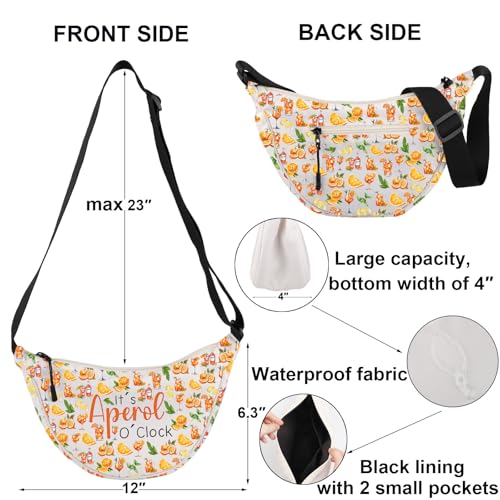 KEYCHIN Aperol Spritz Crossbody Bag Aperol Spritz Shoulder Bag It's Aperol o'Clock Aperol Spritz Themed Gifts2