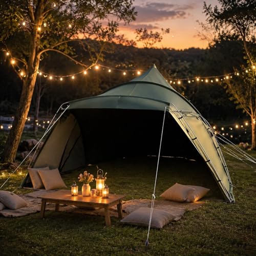 Carpa de campamento piramidal para 4-6 personas miniatura 2