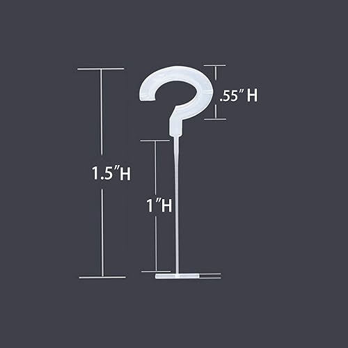 Miniatura 2 de Sujetadores de gancho en J de 1-12 pulgadas para pistolas de etiquetado estándar, sujetadores de plástico con gancho en J, ganchos en J de pistola