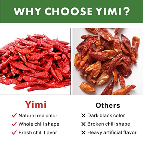 Image of Dried Chili Peppers Chiles, Dry Red Chilis Pepper For Cooking Chinese | Chinese Hot Chili Oil and Hotpot, Natural, Non GMO, Gluten Free, 5.3oz, Mild Hot, Ideal for Gift