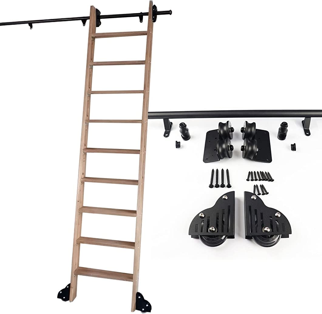 Rails d'échelle mobiles et kit de porte de grange coulissante pour optimiser les petits espaces