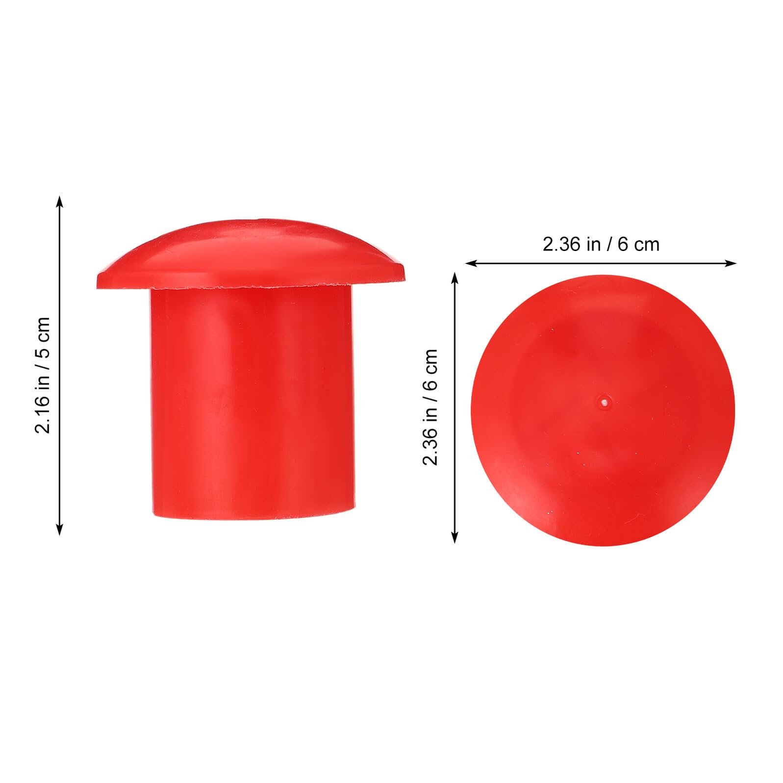 VILLCASE 30piezas Tapones De Seguridad Para Varillas Metálicas Cobertura Protectora De Plástico Color Rojo Reductor De Riesgos Obras Protección Para Extremos De Barras De Acero