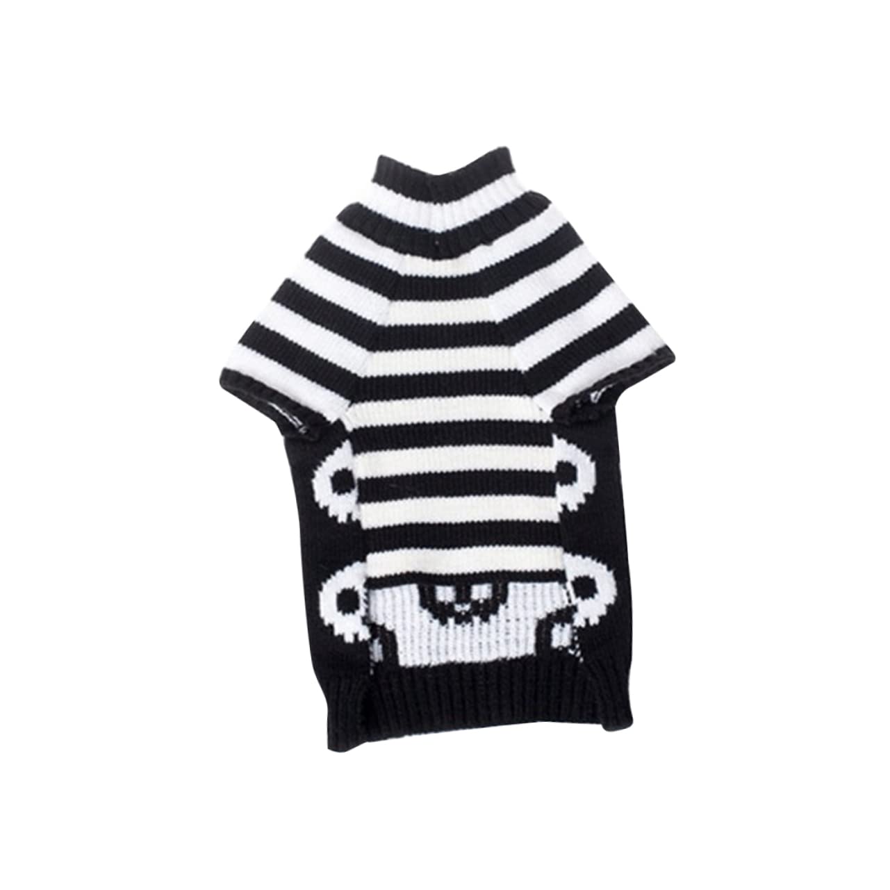 Housoutil 3 Pz Costume Nero Cappotto Invernale per Cani Felpa Nera Vestiti per Cani Maglione Haloween per Animali Domestici Maglione Invernale per Cani Scheletro Vestiti del Cane Vestire
