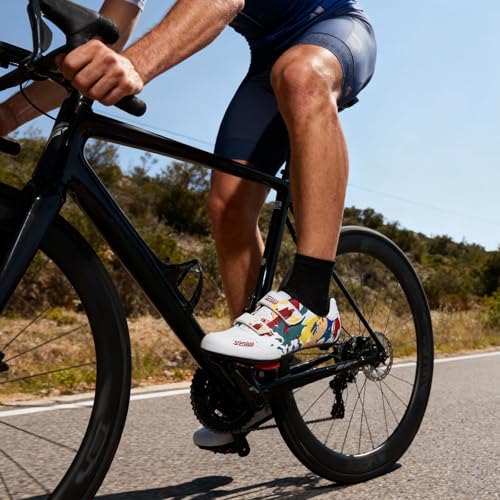 Image of Women & Men Cycling Shoes Compatible with Peloton Bike Indoor Road Riding Biking Bike Shoes with Delta Cleats Included