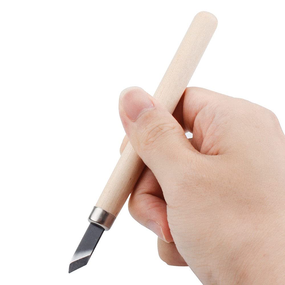 Strumento per tornitura del legno rotondo, scalpello per la lavorazione del legno, set di scalpelli per la lavorazione del legno da 6 pezzi Strumento per intaglio Coltello per scalpello per incisione