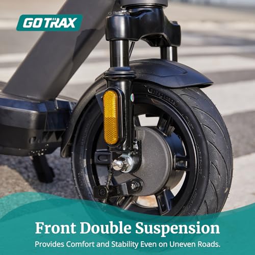 Gotrax Electric Scooter for Adults, 10" Solid Tire, Max 25/28 Miles Range, 500w Motor up to 20/28Mph w/Electric Code Lock, High-Strength Aluminum Body & Long Battery Life, Foldable Commuting EScooter